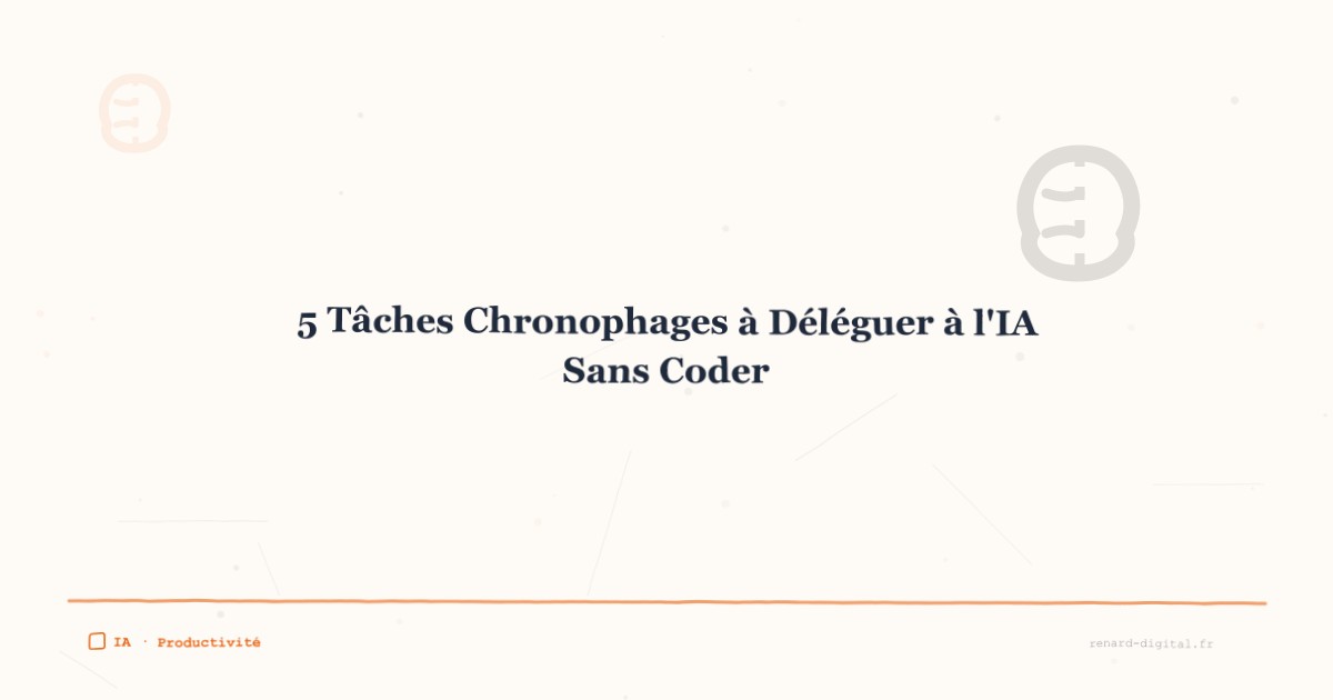 taches chronophages automatiser ia sans code